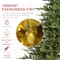 Glitzhome® 7.5ft Pre-Lit Green Full Fir Artificial Christmas Tree, Multicolor LED Lights